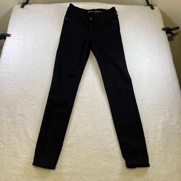 Old Navy Rockstar Super Skinny Mid Rise Black Stretch Denim Jeans Size 6 - Picture 1 of 11